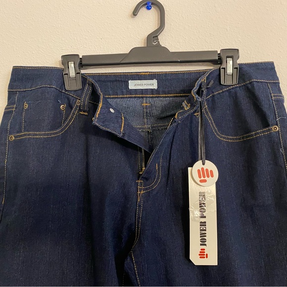 Jower Power 30 Skinny Jeans Womens Straight Leg Dark Wash Denim Pant 14/15 NWT - Picture 7 of 14